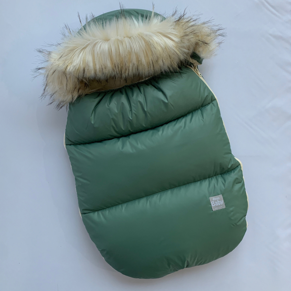 Конверт на выписку с комбинезоном "Winter", меховой (конверт,кокон, чепчик)