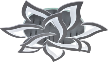 Светодиодная люстра 180W+14W 3000К-6000К RGB 8028/7+3 GRP графит Profit Light