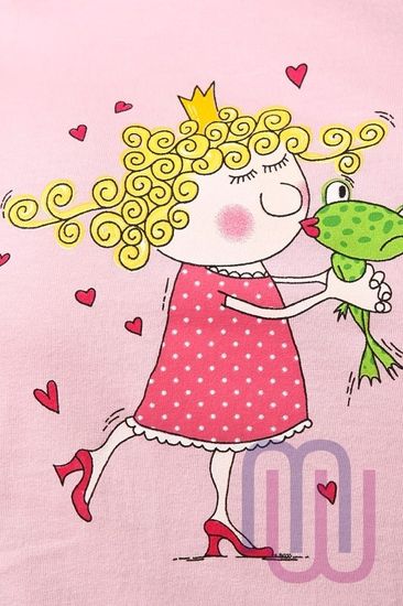 Пижама подростковая для девушек Cornette Princess & Frog 550,короткий рукав