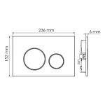 Инсталляция для унитаза WasserKraft Glan 66TLT.010.ME.WH.MB02 с черной матовой кнопкой