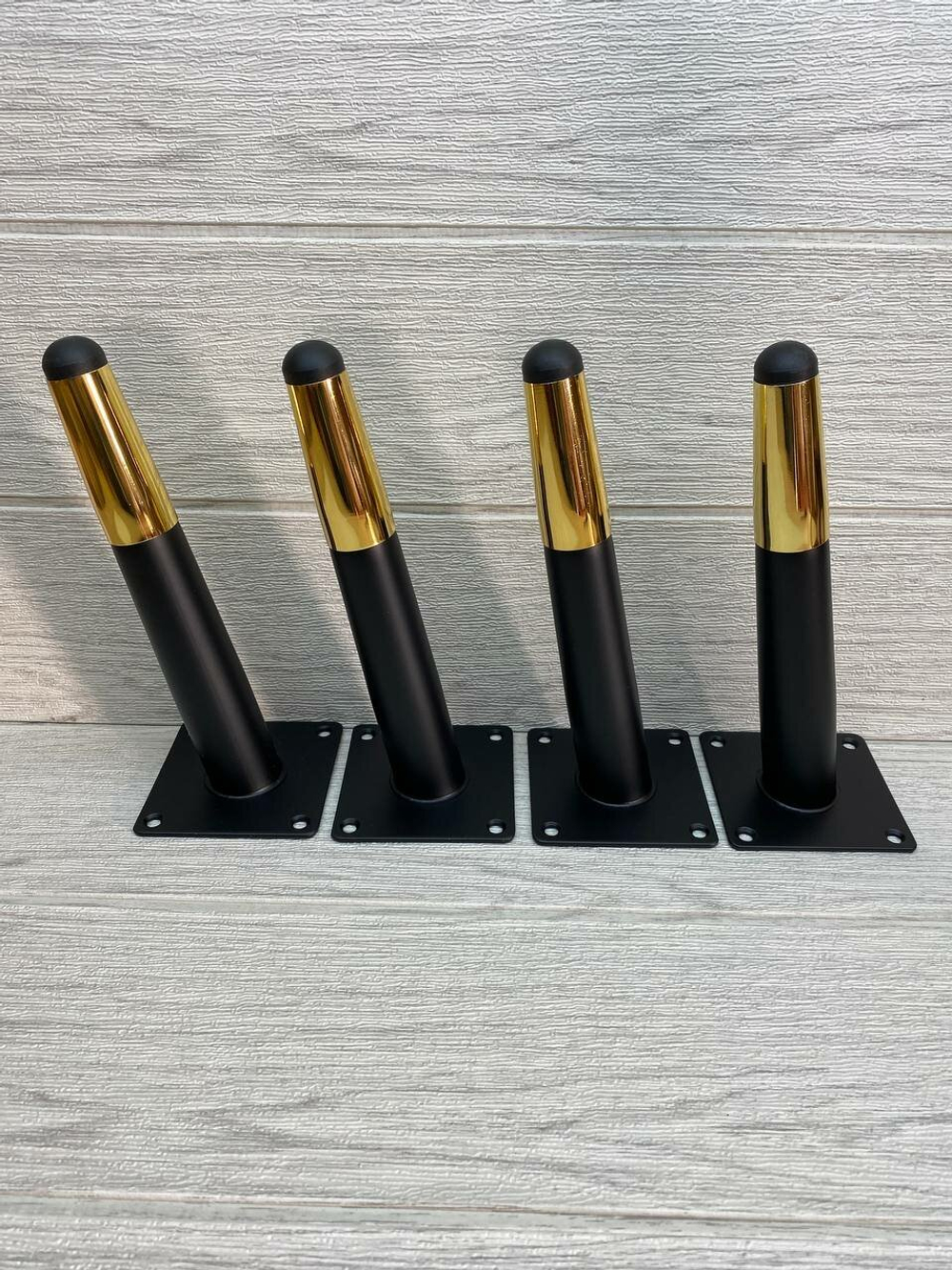 Ножки для мебели черные золото 200 мм 4 штуки