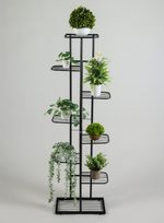 Подставка для цветов Greengo, 8 полок, 43×22×141 см, напольная, металл, чёрная