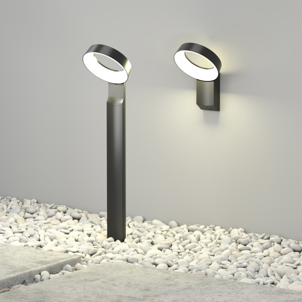 DK9718-BK Ландшафтный светодиодный уличный светильник SANVIK, IP65, 12 Вт, 3000К, черный, алюминий