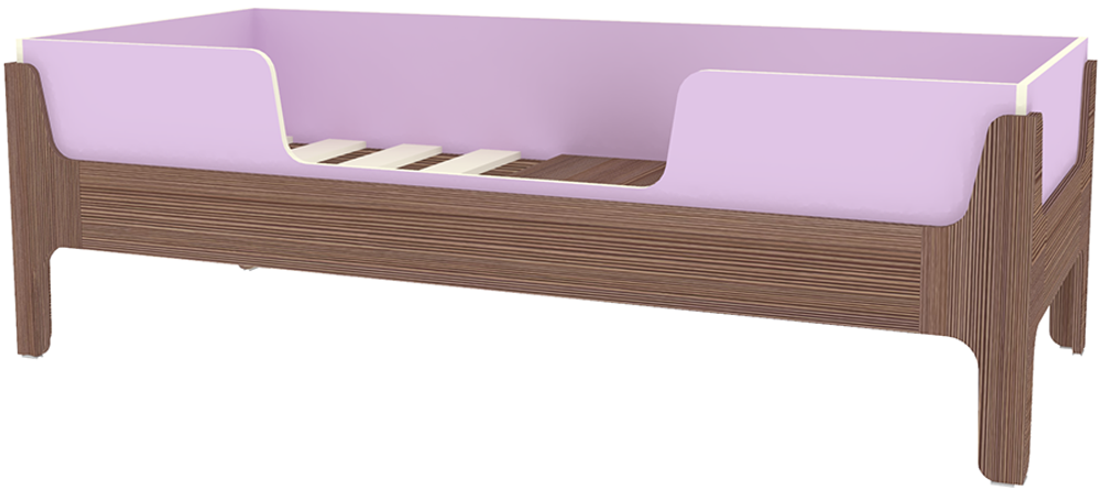 Кровать односпальная КарИВи Лотос  Бодего Темный Ирис