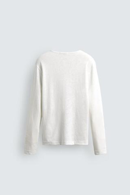 ZARA ФУТБОЛКА С ВОРОТНИКОМ НА ПУГОВИЦАХ, БЕЛЫЙ