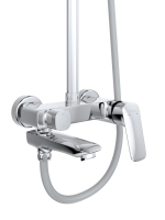 Душевая стойка BelBagno с изливом для ванны DUE-VSCM-CRM