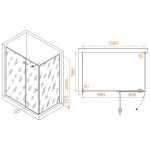 Душевой уголок RGW Stilvoll SV-040-Gr 353204060-110 160x100 стекло прозрачное/профиль сатин