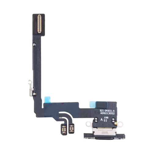 Шлейф для Apple iPhone 16 Pro на системный разъем/микрофон Черный - Премиум