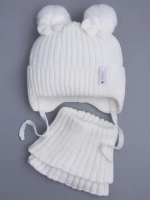 Шапка зимняя вязаная и снуд