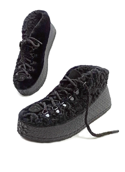 Ботинки из каракуля и мутона "Double"