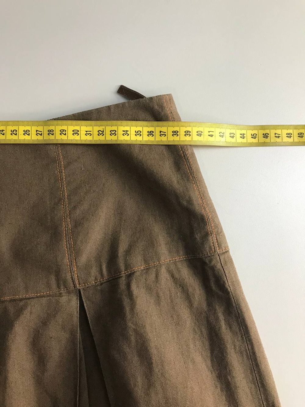 Юбка Silverline стильная льняная, маркировка 42, визуально 48 размер