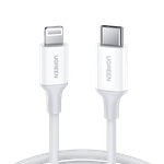 Кабель Ugreen US171 Lightning To Type-C 2.0 Male Cable White 1M, 10493