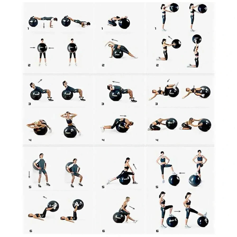 Фитбол Sportage 65 см 800гр с насосом, красный