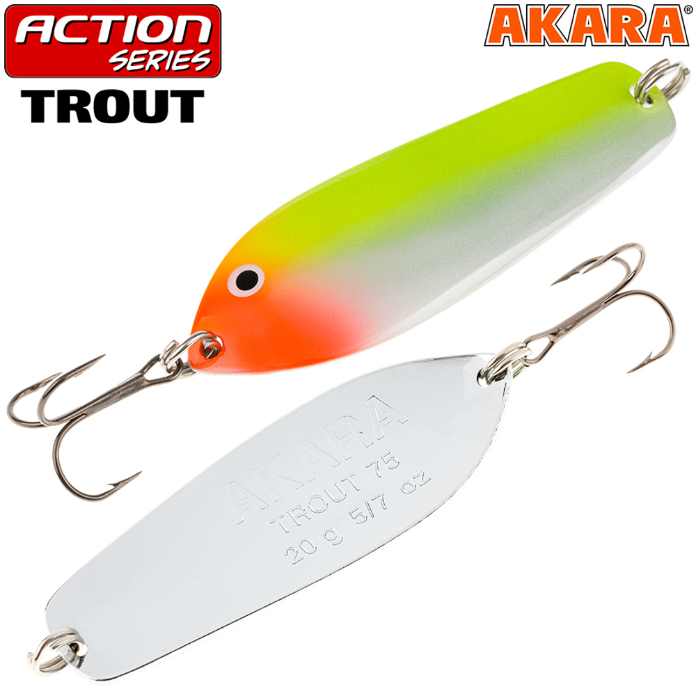 Блесна колебалка Akara Action Series Trout 55 11,5 гр. 12-Sil