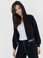 Толстовка облегченная "Уголь" укороченная женская