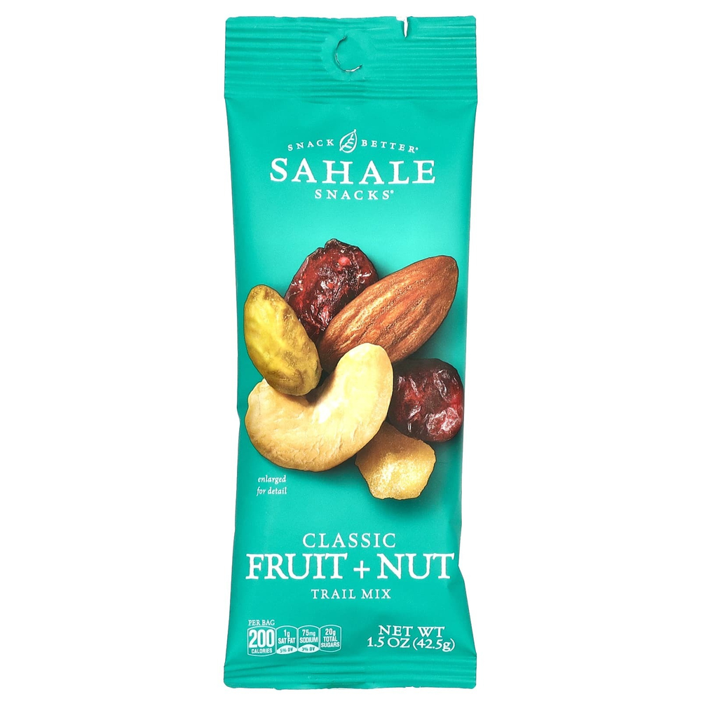 Sahale Snacks, смесь орехов и сухофруктов, классические фрукты и орехи, 9 пакетиков по 42,5 г (1,5 унции)