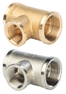 Тройники переходные Stout c резьбой ВВ латунь