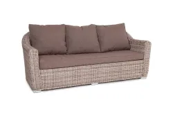 "Фабриция" диван из искусственного ротанга трехместный, цвет серый