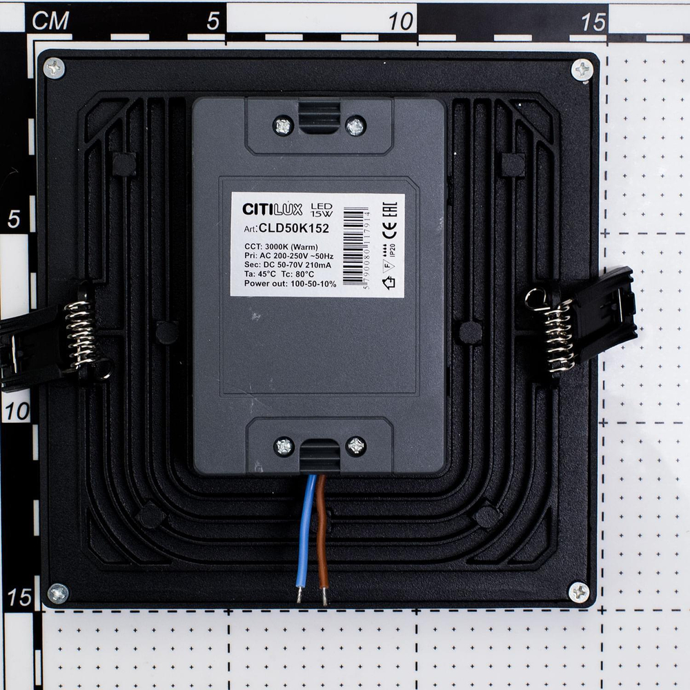 Citilux Омега CLD50K152 LED Встраиваемый светильник с диммером Чёрный