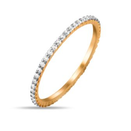 Кольцо из золота с фианитами