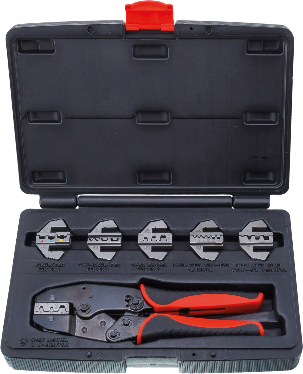 KA-1278 Клещи для обжимки клемм в наборе, 7 предм.