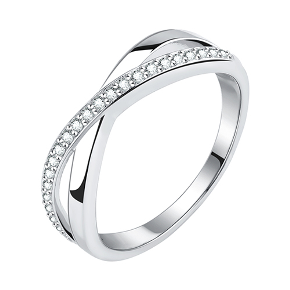 Кольцо из серебра с фианитами