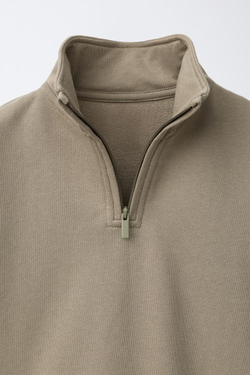 ZARA ТОЛСТОВКА С НАШИВКОЙ, ПЕСОЧНЫЙ