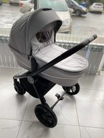 Коляска модульная 2в1 Baby shell (BBS-19 Light grey/Светло серый/черная рама)