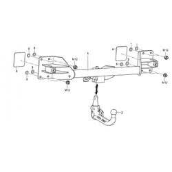 Фаркоп Westfalia 303290600001 для BMW X6 E71 2008-2014(паспорт и сертификат в комплекте)(без электрики)