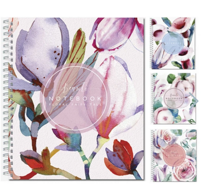 Тетрадь А5 48л. клетка "Флора Арт" гребень, 4 диз. (ПОЛИНОМ)