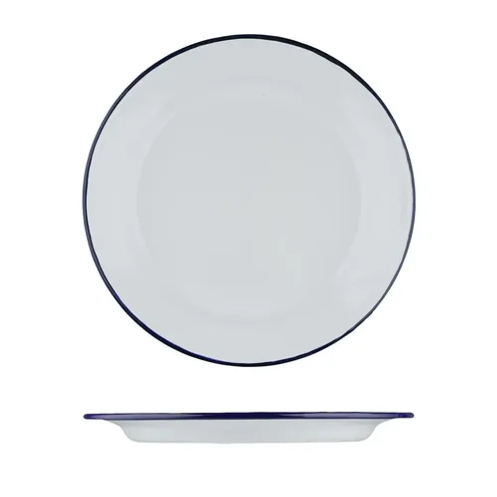 Тарелка d 26 см h2,3 см Blue Rim эмалированая сталь SUNNEX [1]
