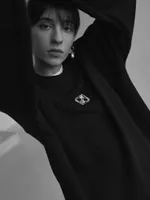 Толстовка ONE TWO "BASIC" Реглан Начес Черный