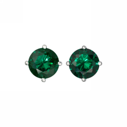 Серьги пусеты Emerald L