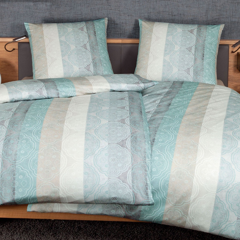 Постельное белье 1.5 спальное Janine Messina 4720 aquagrau-sand