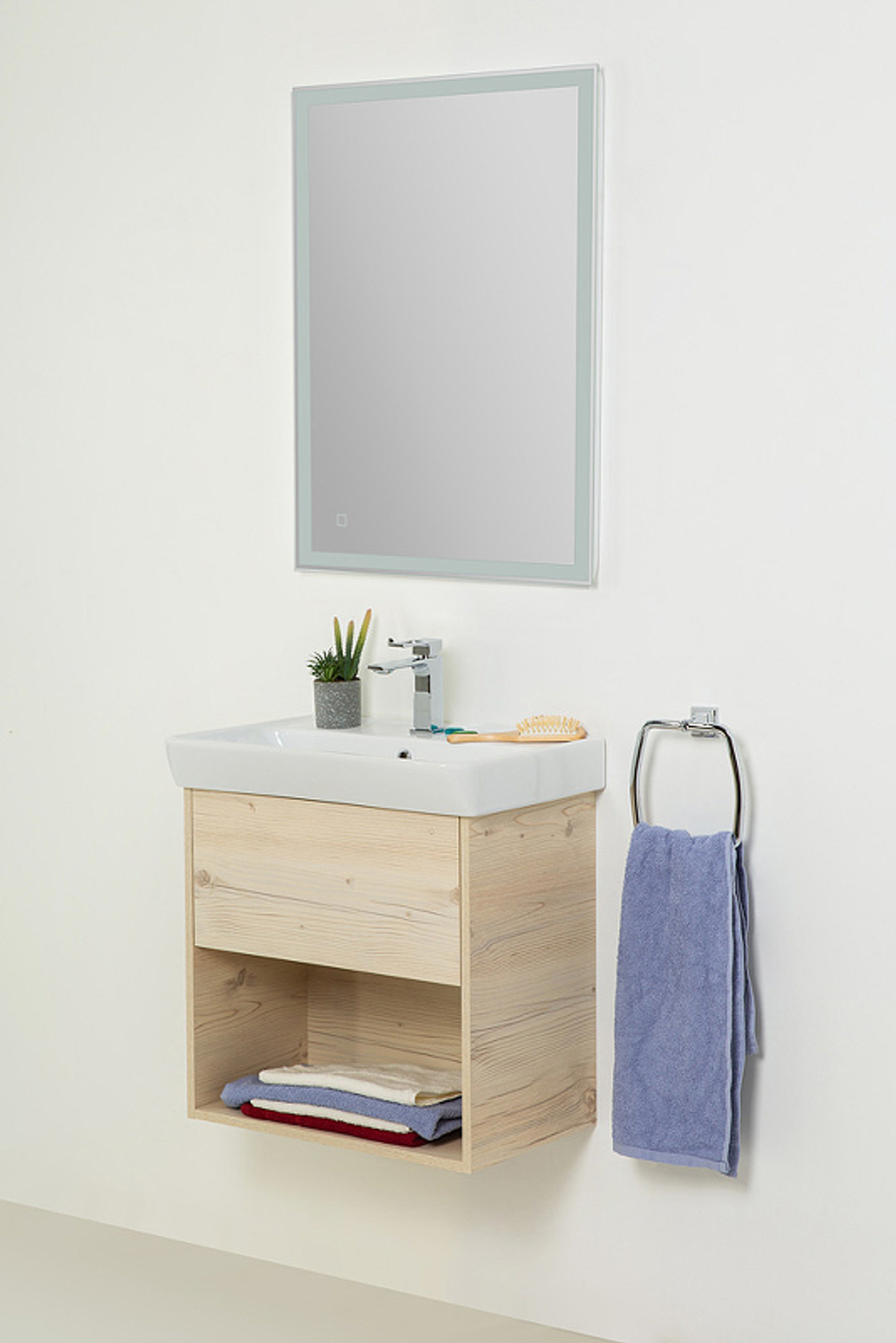 Тумба под раковину BelBagno Neon 50 NEON-500-1C-SO-PB подвесная Pino Bianco