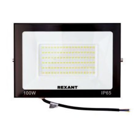 Прожектор REXANT СДО 100 Вт 8000 Лм 4000 K черный корпус