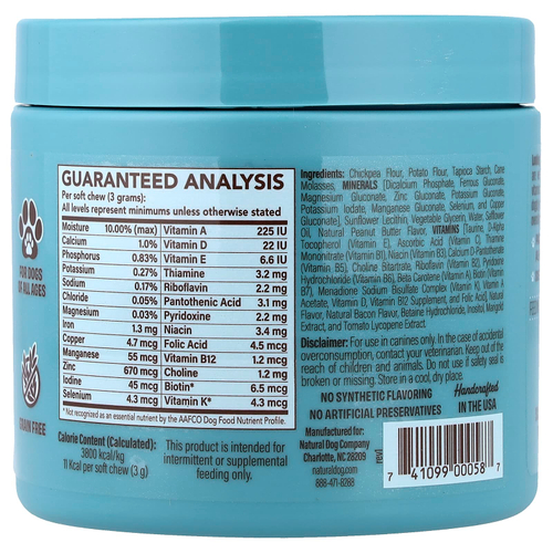 Natural Dog Company, мультивитамины, для собак всех возрастов, 90 мягких жевательных таблеток, 270 г (9,5 унции)