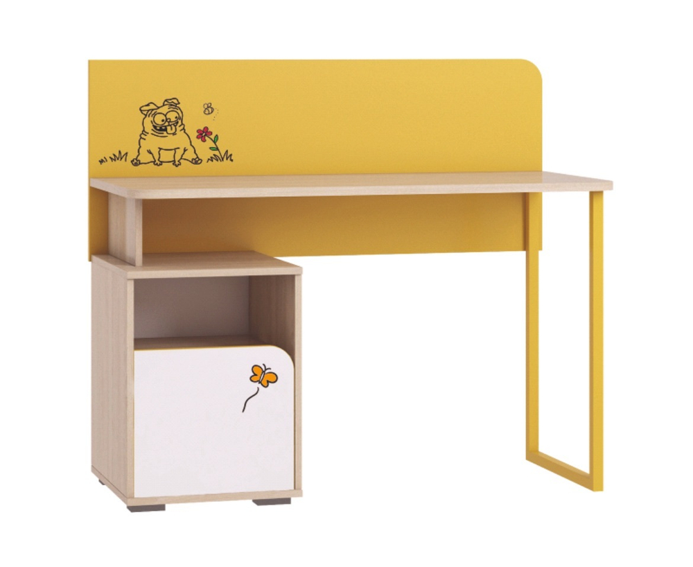 Стол письменный Фантазия (Дуб сонома/Желтый/Белый)