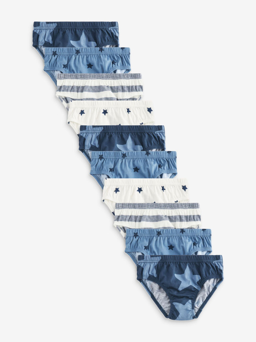 Трусы для мальчика Next N34-158, 10 шт., Синий, Молочный