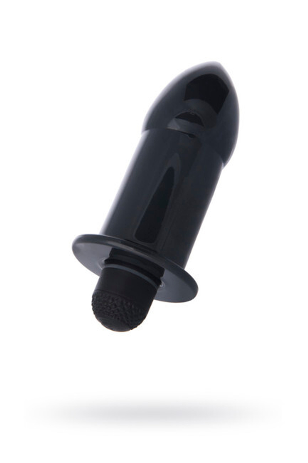 Большая анальная вибровтулка Black & Red (Цвет: черный)