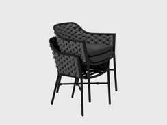 Плетеное кресло с подушками Torino, антрацит