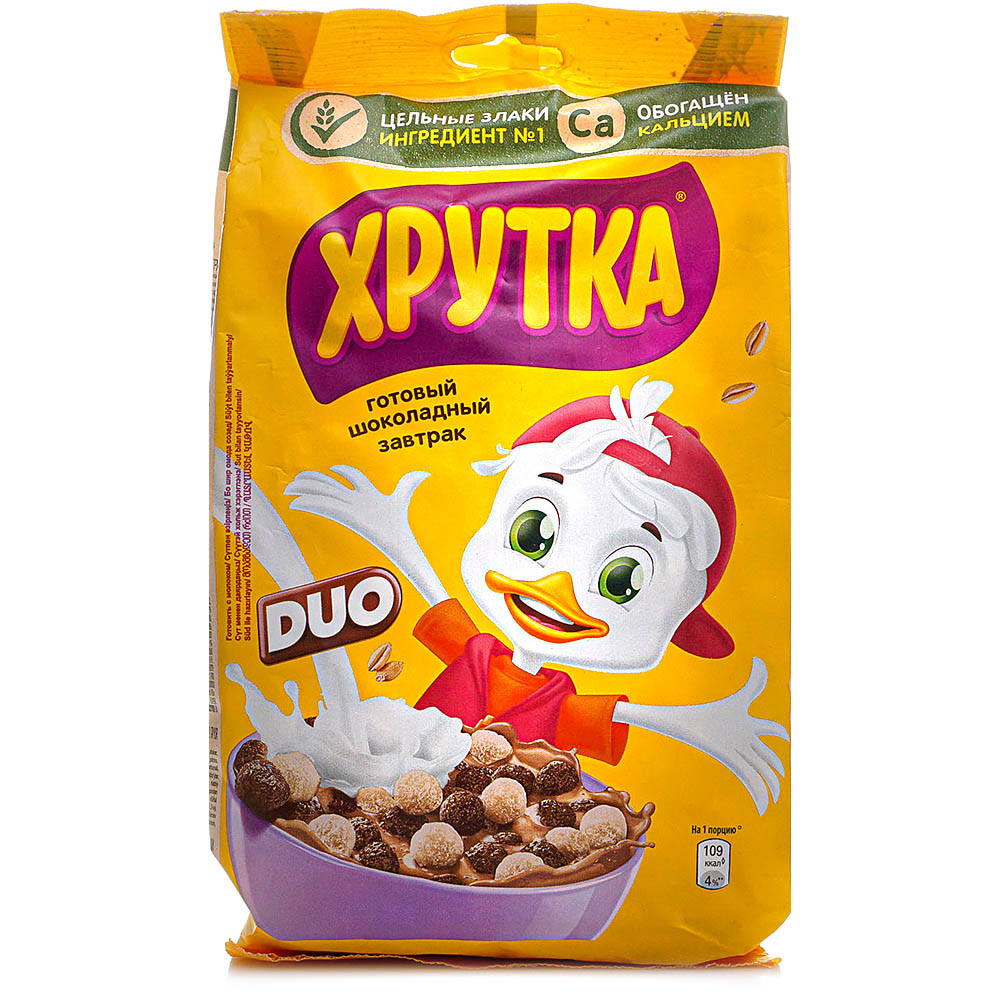 Готовый завтрак Nestle Хрутка шоколадный Duo 650 гр