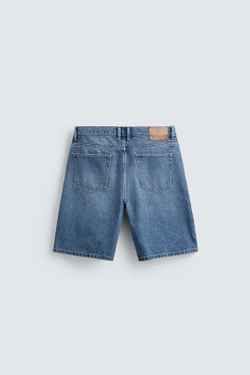 ZARA ДЖИНСОВЫЕ ШОРТЫ REGULAR FIT, ГОЛУБОЙ