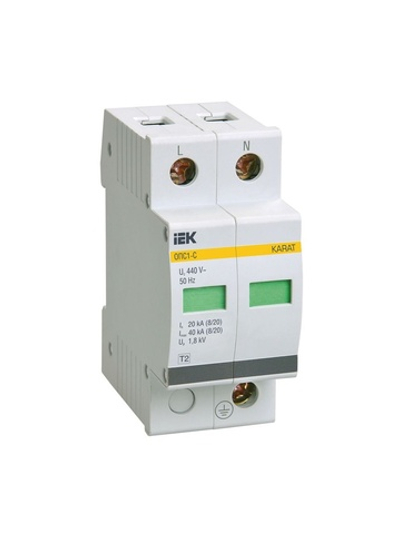 Ограничитель перенапряжения ОПС1-C 2P KARAT IEK MOP20-2-C