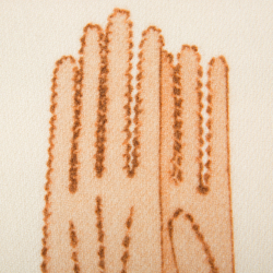 Плед 140x180 Trussardi Gloves кремовыйi Италия детали