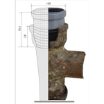 110 муфта переходная ремонтная чугун-пластик