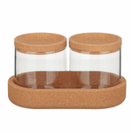 VETTA ЭКО Набор банок для хранения, 2шт., 300мл, 18х9,6х10см, стекло, пробка