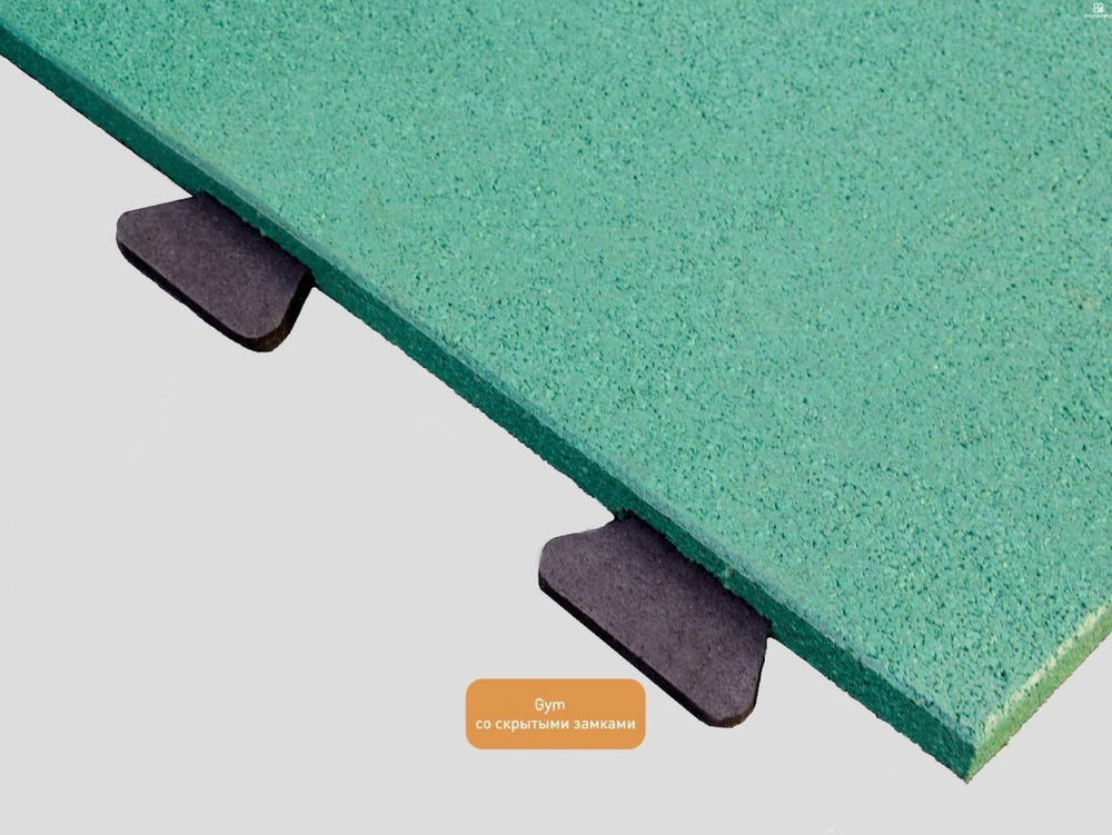 Резиновая плитка EcoStep Gym 1000х1000 (20-60 мм) со скрытыми замками