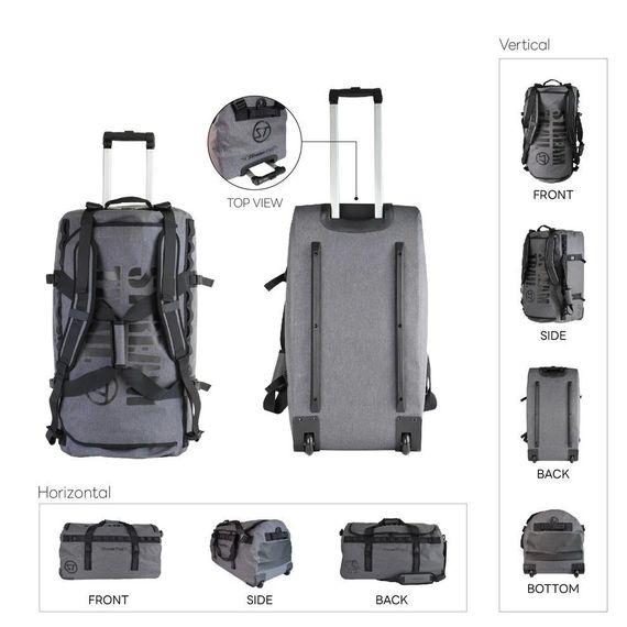 Сумка влагозащитная на колесах Stream Trail Shinano II 95 л черный/серебряный