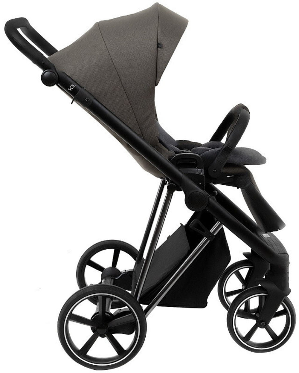 Детская коляска Roan Sol Luxury 3 в 1 с автокреслом Tutis Elo Lux EduSky Black RSL/4051 Taupe/Nikiel